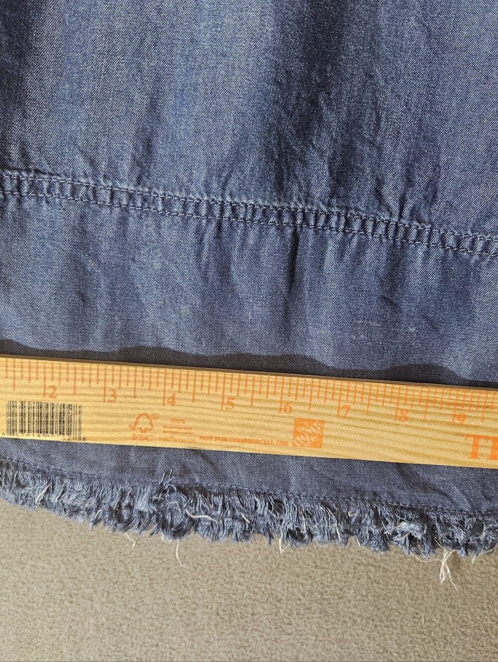 Zenana Womens Small Wide Leg Frye Hem Denim Pants Pullup High-Rise Bleach Wash - Picture 6 of 10